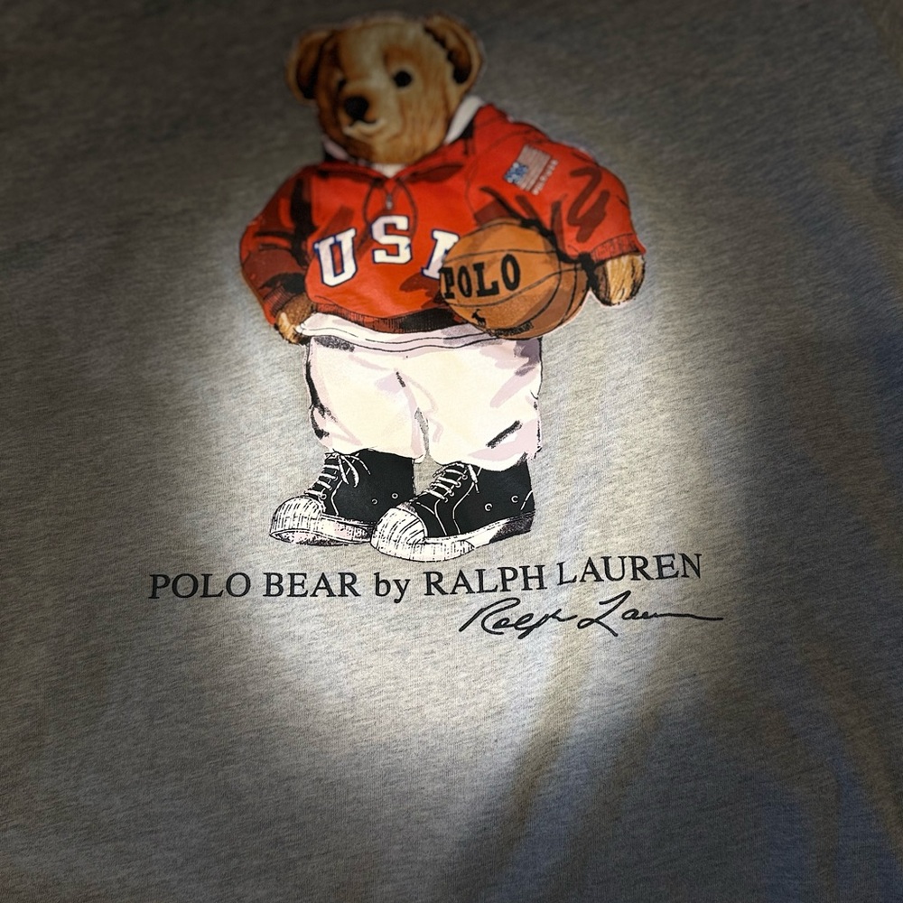 Ralph Lauren Gray Polo Bear Tee